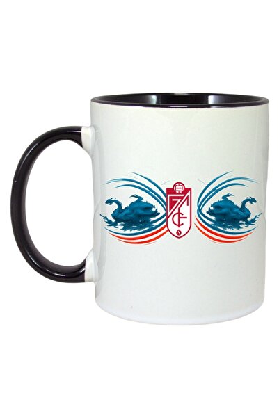 INOVATIX Cana Alba Personalizata, Granada Cf Spania, Maner Si Interior Negru,...