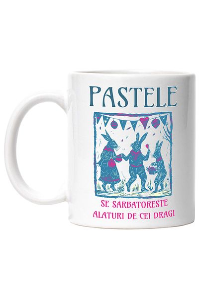 INOVATIX Cana alba personalizata, pastele se sarbatoreste alaturi de cei dragi fam, INOVATIX®. 330ml