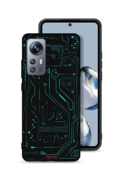 Tolwak Xiaomi 12S Protective Case Cover Digital Art Circuits Minimalism Multi...