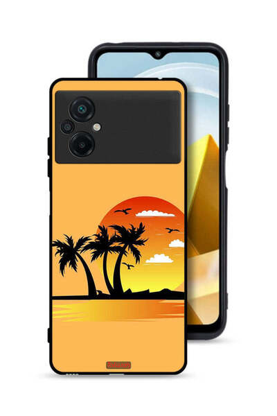 Tolwak Xiaomi Poco M5 4G Protective Case Cover Drawing Abstract Design