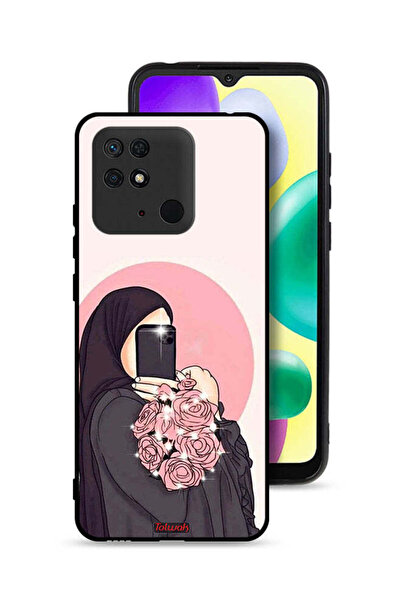 Tolwak غطاء حماية لهاتف شاومي ريدمي 10 سي، فن التقاط صور سيلفي مع حمل الزهور