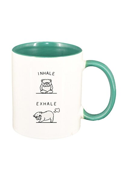 INOVATIX Cana alba personalizata, Inhale exhale, interior verde, D1451, INOVA...