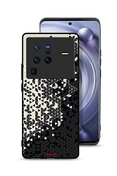 Tolwak غطاء حماية لهاتف Vivo X80 Pro بنمط مثلث فني رقمي
