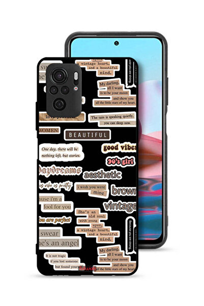 Tolwak غطاء حماية لهاتف شاومي ريدمي نوت 10 4G بملصقات اقتباسات جميلة