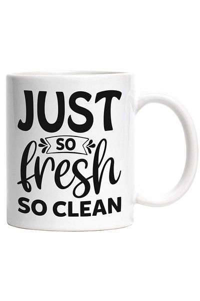 INOVATIX Personalized white mug, Just so fresh, so clean, INOVATIX®. 330ml