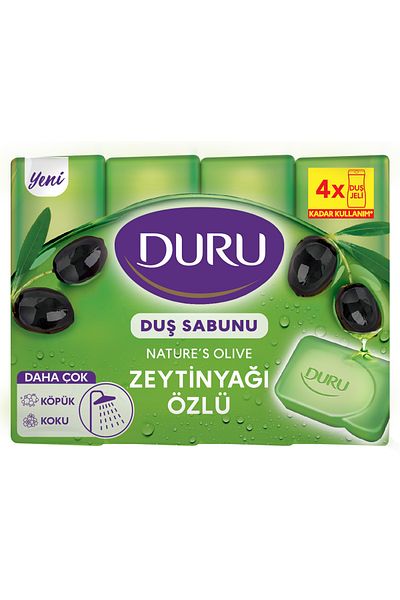 Duru Natural Shower Soap with Olive Oil Extract 4X150 g