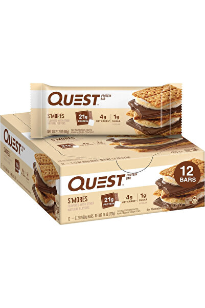 Quest بار بروتين، 60 جرام، سموورز، عبوة من 12 قطعة