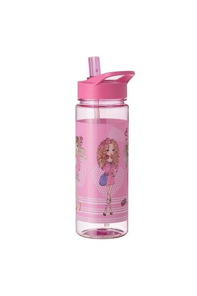 OEM Sticla Apa Flip Top din Plastic Roz Fashion Girls pentru Copii 650ml