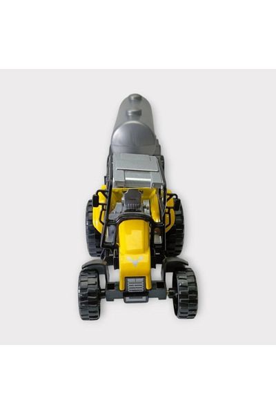 kapsulavm Pull and Drop Trailer Tractor 25cm - Yellow with Water Tank