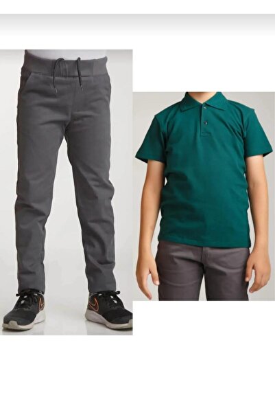 BAGİSTA BUTİK DEČJE SIVE K Lan (ELASTIČNI STRUK) PANTALONE TAMNOZELENE KRATKI...