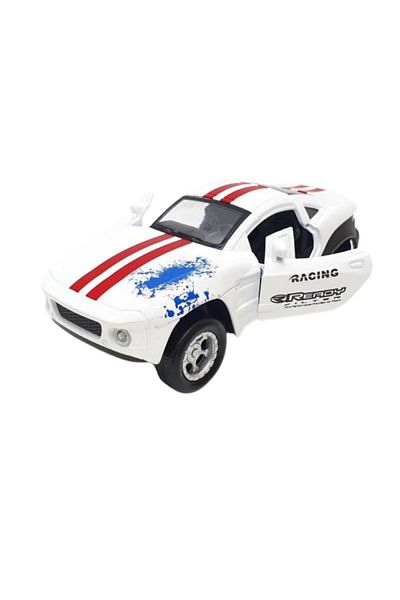 kapsulavm Mustang Pull and Drop Sports Car - Light and Sound Model - Fy6148-12D-White