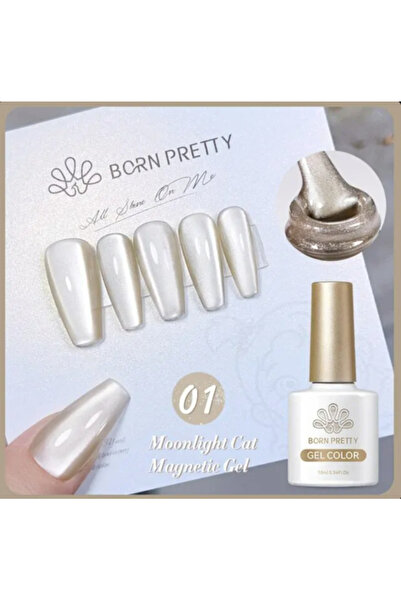 Born Pretty Moonlight Cat Magnetic Gel/Ay Işıltısı Kedi Gözü Kalıcı Oje(01)-10ml