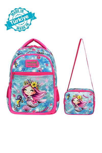 Çanta Trend Rucsac și cutie de prânz cu model cu licență Waddell, geantă primară
