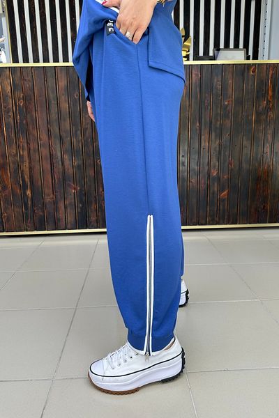 GÖKSEL Indigo Cotton Pants Big Size