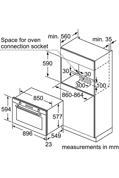 general goldin Built-In Electric Oven, Large Capacity, 73 Liter, Grill, 6 Cooking Program, 90 x 60 c