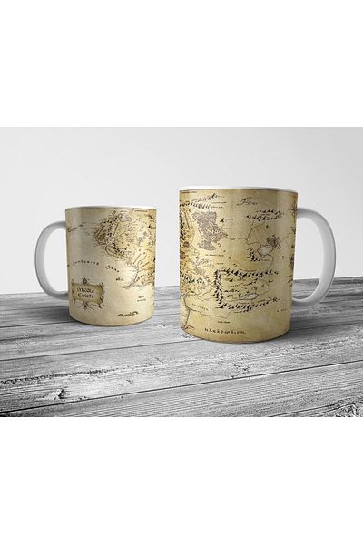 Pixxa Lord of the Rings the Lord of the Rings Middle-Earth Map Mug