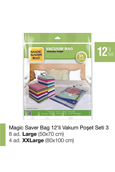 AboutThePerfect 12’li ve 312’li vakumlu poşet seti, turuncu renkli, kullanışl...