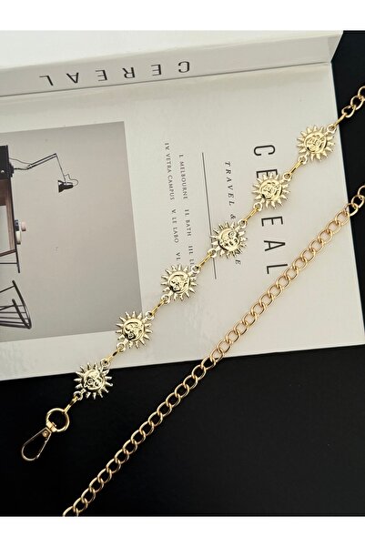 TABA BUTİK Cureaua de damă cu lanț ajustabil cu detaliu de cataramă auriu