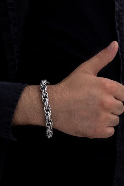 vogutima jewelery&silver by timuçin mavili سوار فولاذي - طراز X ملفوف بتصميم ...