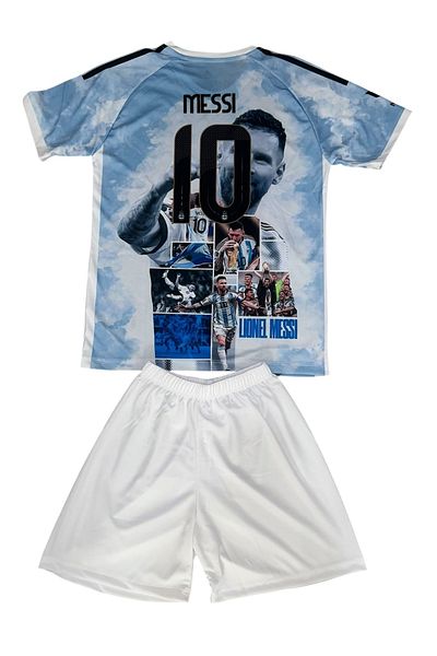 TETYS DESIGN EXCLUSIV-ÎNALTĂ CALITATE-PRODUS MINUNAT-ILUSTRAT--L.E.E.-10-M.E.S.S.I.-SET DE 2- JERSEU PENTRU COPII