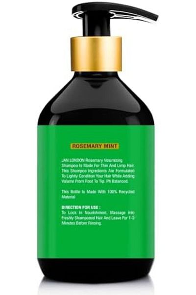 JAN LONDON JL Rosemary & Mint Shampoo 500ml | Volumizing, Strengthening & pH-Balanced for Fuller Hair