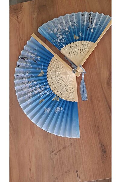 aysa stil Ahşap desenli yüksek kaliteli Japon bambu yelpazesi