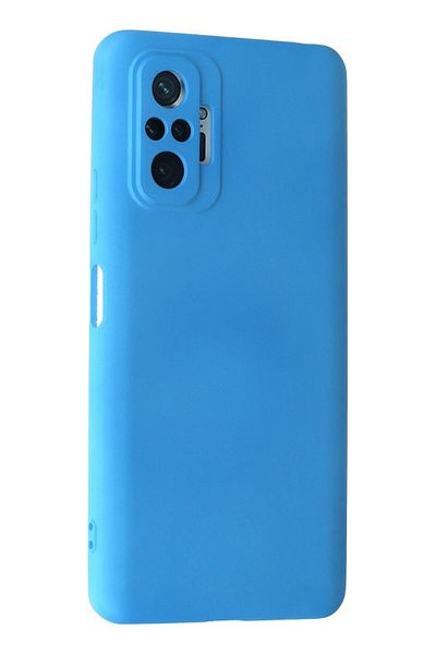 CepteToptan حافظة هاتف Xiaomi Redmi Note 10 Pro مصنوعة من السيليكون المخملي الداخلي - أزرق - MKİ1749-3056