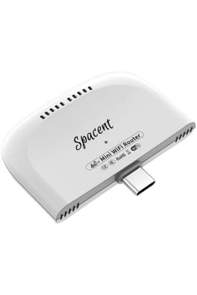 Generic Portable 4G WiFi Router, with Charging Station, USB-C, White