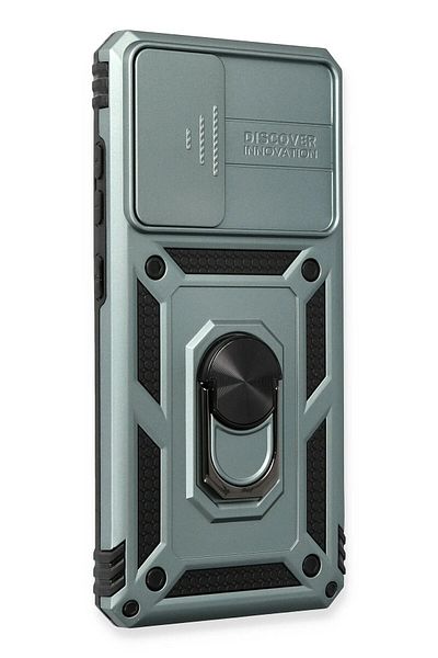 CepteToptan حافظة سامسونج جالاكسي A73 5G من السيليكون مع حلقة عدسة بارس - أخضر - MKİ6673-8462