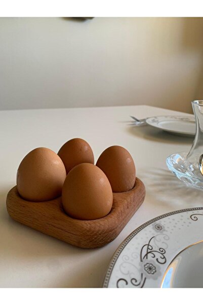 charmerprincesses حامل بيض خشبي صغير يتسع لـ 4 بيضات