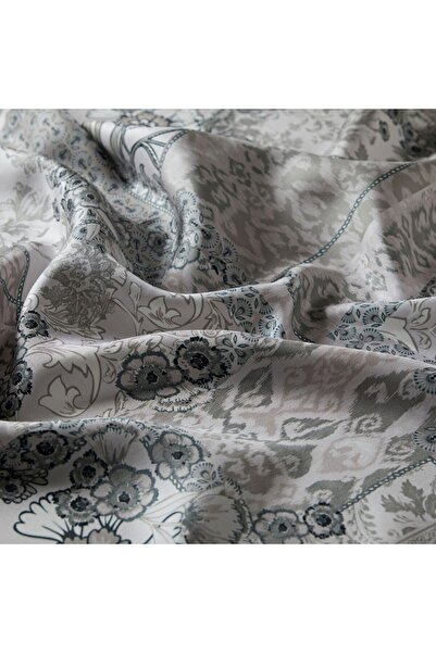 ipekevi İPEKEVİ - Eșarfă de mătase Tivil Summer Kırkyaması /01266 Gri