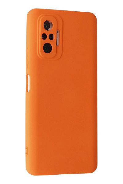 CepteToptan حافظة هاتف Xiaomi Redmi Note 10 Pro مصنوعة من السيليكون المخملي الداخلي - برتقالي - MKİ1611-5550