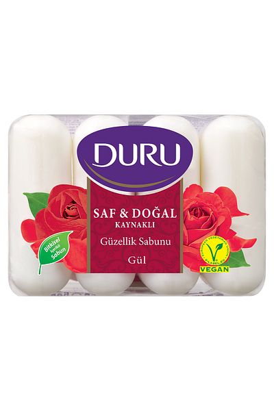 Duru Beauty Soap Pure&Natural 4X70 g Rose