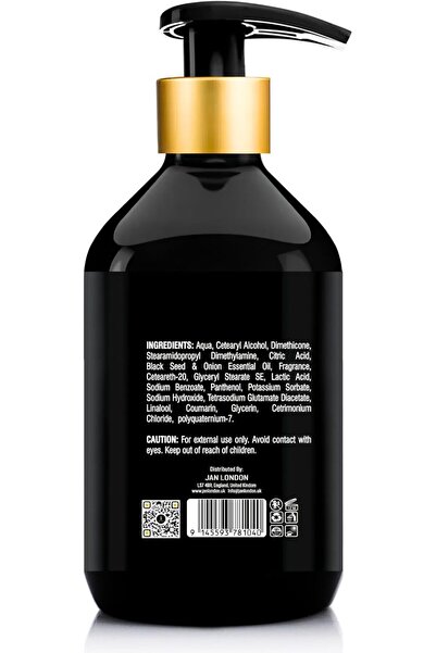 JAN LONDON JL Black Seed & Onion Conditioner 500ml | Anti-Hairfall, Strengthening & Moisturizing Formula