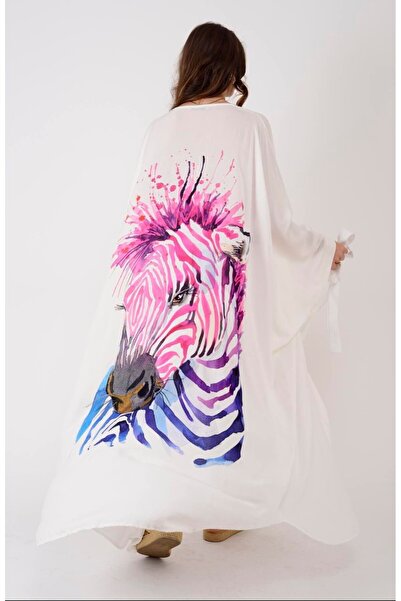 roibyardaözmen AN4013 KIMONO CU MODEL ZEBRA COLORAT