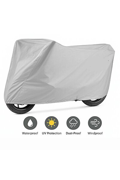 Moonrider Mondial wing 50 cc Gri Motosiklet Brandası Kalın Kumaş Su Geçirmez Premium Motor Branda