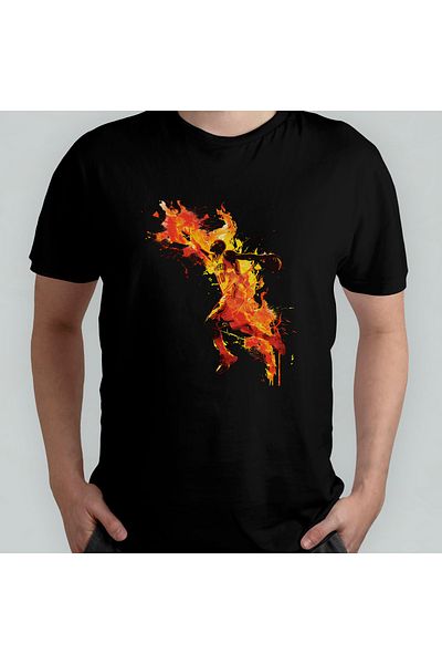 Pixxa Basketball Player - Basketball - Basketball Unisex 100% Cotton Crew Neck T-Shirt Model 3