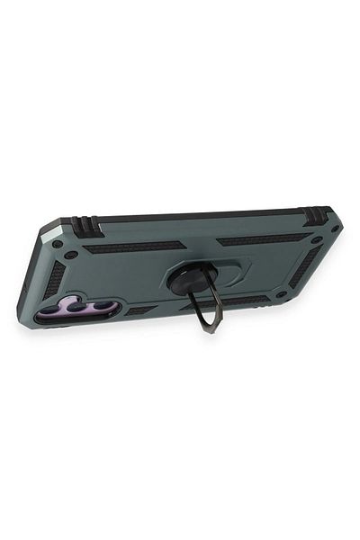 CepteToptan حافظة سامسونج جالاكسي A14 4G غطاء سيليكون مع حلقة صوفيا - أخضر - MKİ7651-7795