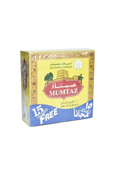 Mumtaz ممتاز شاي أسود يجودة عالية 100 كيس + 15 مجان