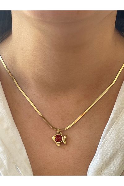 Rupen Kraft 316 Lsurgical Steel Special Design Colorful Fish Stainless Tarnish Steel Necklace