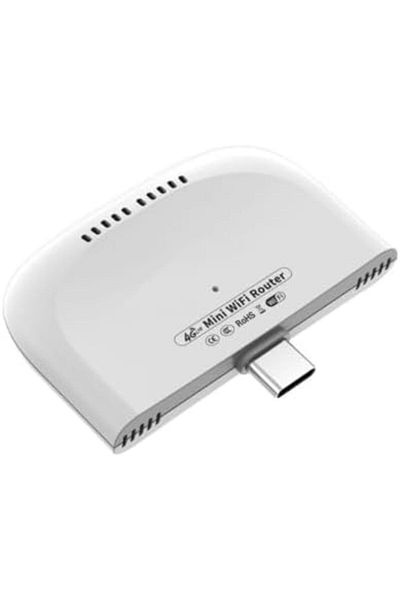 Generic Portable 4G WiFi Router, with Charging Station, USB-C, White