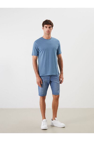LC Waikiki New Season Crew Neck Combed Cotton Men's T-Shirt - S50839Z8
