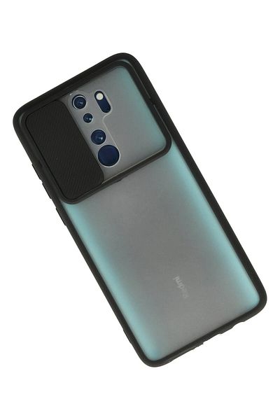 CepteToptan حافظة هاتف Xiaomi Redmi Note 8 Pro من السيليكون المنزلق للكاميرا - أسود - MKİ8715-6352