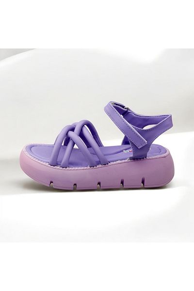 JOJO KIDS Girl's Thick Sole Sandals, Velcro and Very Light Sandals, Flexible Sandals