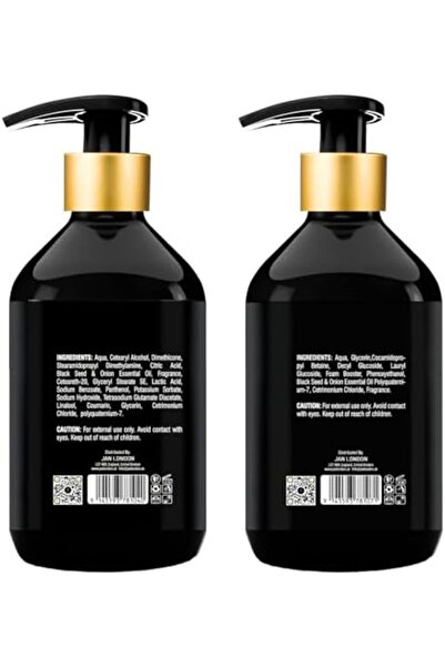 JAN LONDON JL Black Seed & Onion Shampoo & Conditioner Pack 2x500ml | Anti-Hairfall, Strengthening & Nourishing
