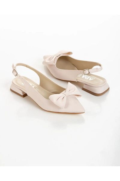 muhhu moda Casual, Ballerina, Ten Skin, Bow, Open Back, Full Mold