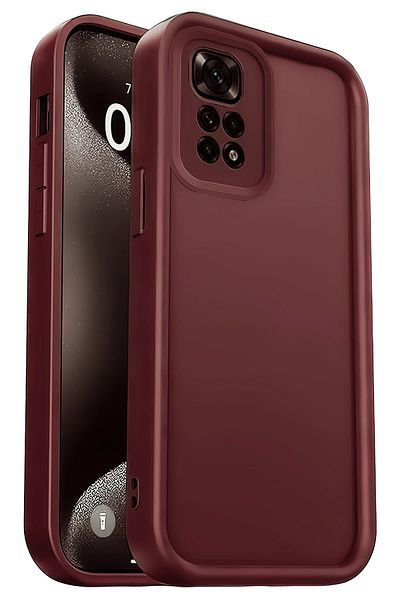 CepteToptan حافظة هاتف Xiaomi Redmi 10 2022 من السيليكون - أحمر كلاريت - MKİ5357-7905