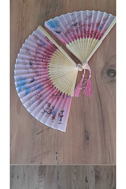 aysa stil Ahşap desenli yüksek kaliteli Japon bambu yelpazesi