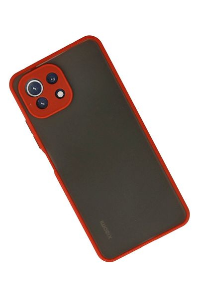 CepteToptan غطاء حماية سيليكون مونتريال لهاتف Xiaomi MI 11 Lite - أحمر - MKİ1794-6793