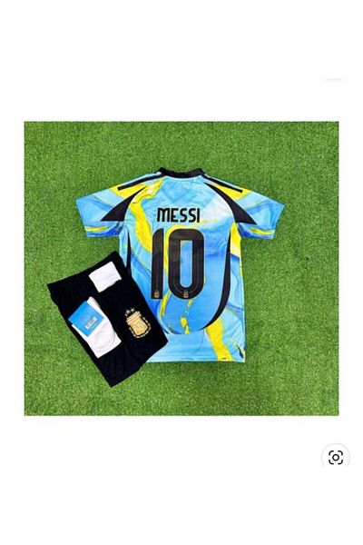 BARBITOS Argentina 2024/25 New Season Lionel Messi Special Concept Jersey Set of 4 (Blue-Yellow)-Sm11